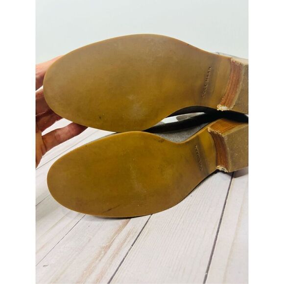 Cole Haan Grand Os Gray Suede Leather Ankle Boots - Picture 7 of 11